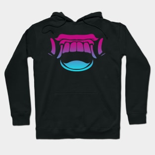 Bali Demon Mask Fangs Vaporwave Hoodie